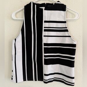 Guess Black and White Striped Tank Top